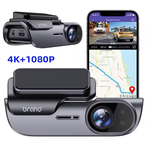 4K Car Dash Camera with GPS Wi-Fi Dash Cam 24H Parking Monitor Driving Vehicle Cam Night Vision Car