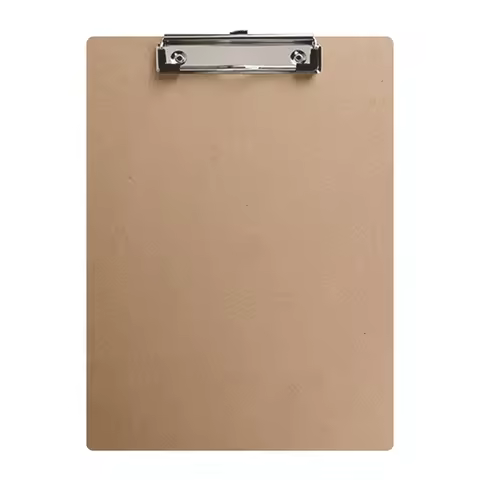 High Quality Wood Writting Pad A4 A5 Wood Board Memo Folder Low Profile Clip Classic Storage Folder 