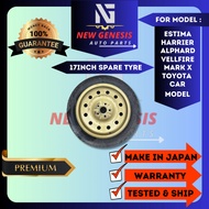 TOYOTA SPARE TAYAR 17INCH CLEAR 4POT BREMBO CALIPER FOR VELLFIRE/ALPHARD/HARRIER/ESTIMA/MARK-X/LEXUS