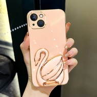 Phone Case iPhone 7 plus 8 With Swan Stand