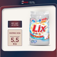 Bột giặt Lix Extra hương hoa 5.5Kg EB568 làm trắng quần áo tăng gấp đôi sức mạnh lưu hương lâu cho g