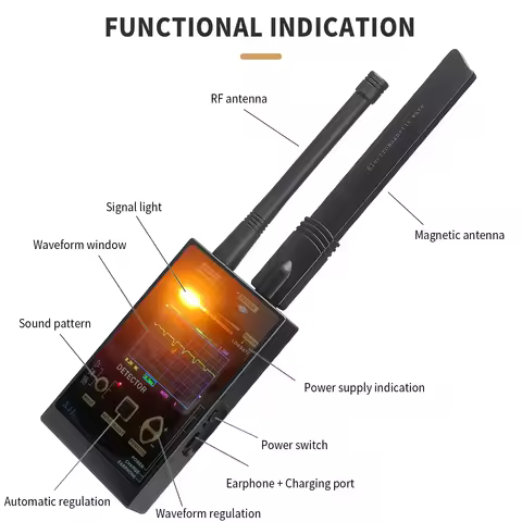 RF Signal detector hotel anti-sneak detect Spy Hacking Gadgets Hidden camera detector car gps Tracke