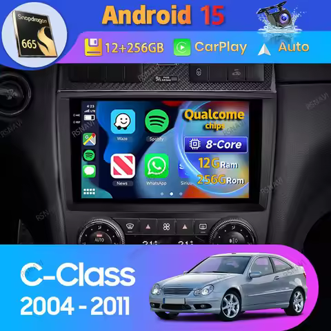 Android 15 Car Radio For Mercedes Benz C-Class C Class W203 W209 C180 C200 CL203 C209 A209 2004 - 20