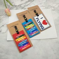 luggage tag Air Elements Airplane Luggage Tag Luggage Strap Travel Tag Boarding Pass Cartoon Listing