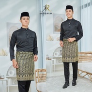 baju melayu hitam putih/baju kurung lace hitam putih/baju tunang/baju merisik