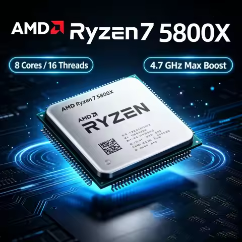 AMD Ryzen 7 5800X R7 5800X Gaming Desktop Processor 8 Cores 16 Threads AM4 Socket CPU Up to 4.7GHz C