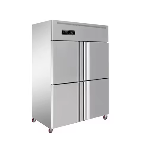 Commercial Stainless Steel 1200L Kitchen Fridge Refrigerator 4 Door 6 DoorUpright Freezer