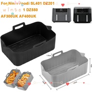 WINTE Air Fryer Baking Tray, Reusable Silicone Air Fryer Basket, Rectangle Rectangle Basket Containe