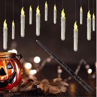 Floating Led Candles 12Pcs Flickering Led Flameless Candle Sticks Remote Control Battery Powered Wand Holiday Party Supplies for Themed Parties Stage Performance kindness