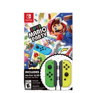 Nintendo Switch Neon Green/Neon Yellow Controller + Super Mario Party