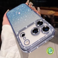 Shiny Gradient Glitter Casing For Vivo V40 V30 Y36 Y27 X200 Pro Mini X100 X90 X80 Pro Y76S Y74S Y72 