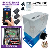 WIFI R3000 4CH 433MHZ i726 DC SLIDING AUTOGATE WITH / WO  SAFETY KEY SWITCH 600kg w/Battery & w/out 