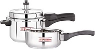 Premier Comfort Stainless Steel Combo 3 Ltr Pressure Cooker & 3L Pan Combo SG523, Induction Compatib