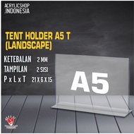 Acrylic A5 Brochure Holder Acrylic Tent Card Holder Landscape A5 Type T
