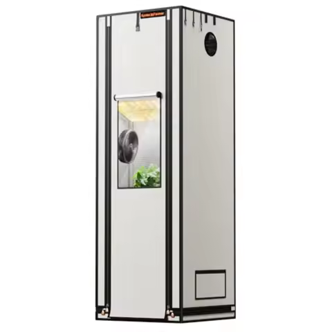 Pro Series 2x2x6 Grow Tent 24x24x72 with Roll-up Door Observation Window Floor Tray 2000D Thicken My