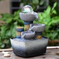 S/💲Feng Shui Wheel Circulating Water to Make Money Decoration Office Desktop Creative Small Fountain Humidifier Home Dec