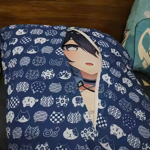 Dakimakura Hiding Case Body Pillow Concealment Dustproof Storage Bolster Pillow Cover for Genshin Im