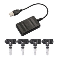 USB แรงดันยาง TMPS เครื่องวัดความดันลมยาง Android พร้อมเซนเซอร์ภายในสำหรับวิทยุติดรถยนต์เครื่องเล่นด