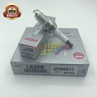 4pcs NGK IZFR6K13 6774 GENUINE Iridium Platinum Spark Plug HONDA CITY/JAZZ/BRV