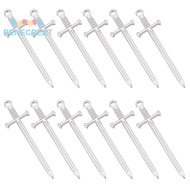 1Box 16Pcs Dagger Bookmark Charms 304 Stainless Steel Sword Pendants Hypoallergenic Punk Earring Swo