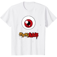 Men's 100% Cotton Round-Neck Short-Sleeve T-Shirt with 【GeGeGe no Kitaro】Cartoon Print