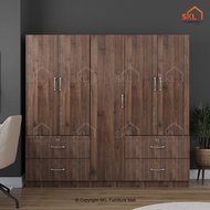 ARCIO 6X6FT (3+2) DOORS WARDROBE WITH SHELF / almari baju /kabinet baju / almari baju budak /wardrob