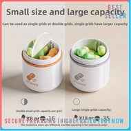 Mini Portable Pill Box Travel Supply Moisture Proof Daily  Dispensing Two-compartment  Storage Box<G