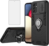 Asuwish Phone Case for Samsung Galaxy A05s/A05 with Tempered Glass Screen Protector Camera Cover Sli