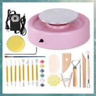 (OAKF) Mini Pottery Wheel Kit - 6inch Pottery Wheel for Kids Detachable Turntable Crafts for Home DI