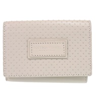 近全新 Bottega Veneta Leggero Compact Wallet 515385 小牛皮 BIANCO MIST 象牙色三折皮夾 2084 [二手] BOTTEGA VENETA
