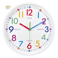 Wall Clock for Kids Silent Colorful Teaching Time Clock for Kids Room, Classroom, School Playroom