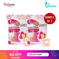 (Bundle of 2) Uzumi 6 in 1 Laundry Capsules Detergent Dual Fragrance (40pcs) - Sakura Apple - Top Secret Beauty