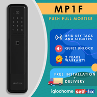 igloohome Push-Pull Mortise Digital Smart Door Lock - MP1F - Biometric / Keypad / Bluetooth / RFID / Mechanical Key Access (FREE Delivery + Installation) 2 Years Warranty