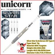 Unicorn Steel Tip Dart  - Silverstar Gary Anderson Type 3 (21G 23G 25G)