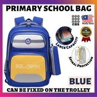 CBS British Style Trolley School Bag Primary School Bag Trolley Rolling Backpack Beg Sekolah Roda Beg Sekolah Rendah School Bag Only