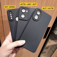 Softcase Dove case pro camera silicone OPPO A31 2020 /A77S / A57 2022 /A77 /A17 /A17K full black Ori
