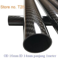 1meter Carbon Pipe Carbon tube 3K OD 16mm ID 14mm length 1m OD16mm RC Airplane quadcopter DIY