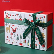 EXPEN Christmas Gift Packaging Box, With Card Lafite Grass Christmas Decoration Gift Box, Xmas Ornam