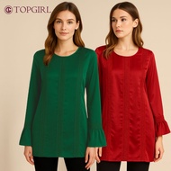 TOPGIRL Vicenzo Blouse Fashion Blouse Muslimah Blouse Plus Size Blouse Plain Lace Blouse Women Blous