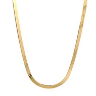 Nathalias NY สร้อยคอทองคำแท้ 10k ขนาด 3.80 mm Imperial Herringbone Chain in 10k Yellow Gold 83456