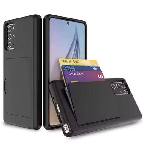 Business Case For Samsung Galaxy Note 20 Ultra S20 Plus A30 A50 Candy Color Card Slots Cover For Sam