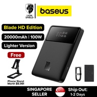 (SG) Baseus Blade HD 100W Fast Charging Laptop Power Bank (20000mAh, Black) – LED Digital Display for powerbank battery level