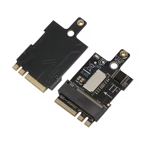 M.2 A+E Key WiFi to M.2 M Key + TF Card Adapter for NVMe M.2 2230 Adapter Card with TF Card Slot WiF