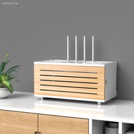 Solid wood Wireless Wifi Router Box Shelf Double Layers Bracket Cable Storage Use router storage box