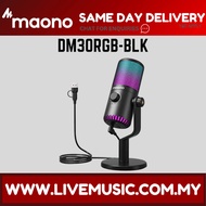 MAONO DM30RGB USB Gaming Microphone Computer with Mic Gain - White / Pink / Black  ( DM-30 / DM 30 )