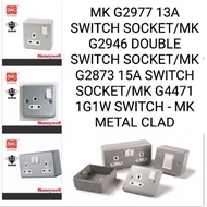 MK G2977 13A SWITCH SOCKET/MK G2946 DOUBLE SWITCH SOCKET/MK G2873 15A SWITCH SOCKET/MK G4471 1G1W SW