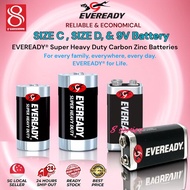 EVEREADY super heavy duty battery size C (R14 ) , size D (LR20 ) 1.5V & rectangle 9V battery