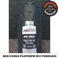 Corsa Tubeless Motorcycle Tire Type R93 Size 130/70 Ring 17 Tubeless Motorcycle Tire