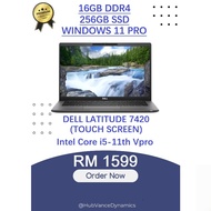 Dell Latitude 7420 Intel Core i5-11Gen Vpro 16GB DDR4 RAM 256GB  SSD Win 11 Pro Touch Screen