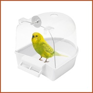 Parrot Bathing Tub Clear Bird Cage Bath Box Parakeet Bird Cage Accessories Caged Bath Tube Shower Box for tingwsg tingwsg